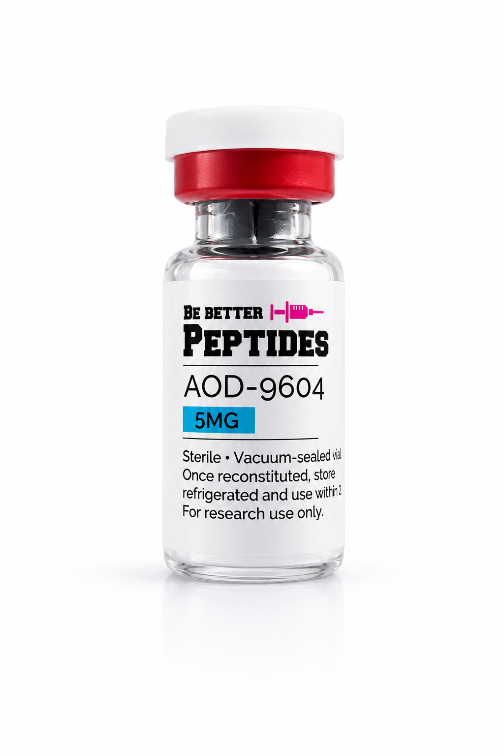 AOD-9604 5mg peptide research compound vial