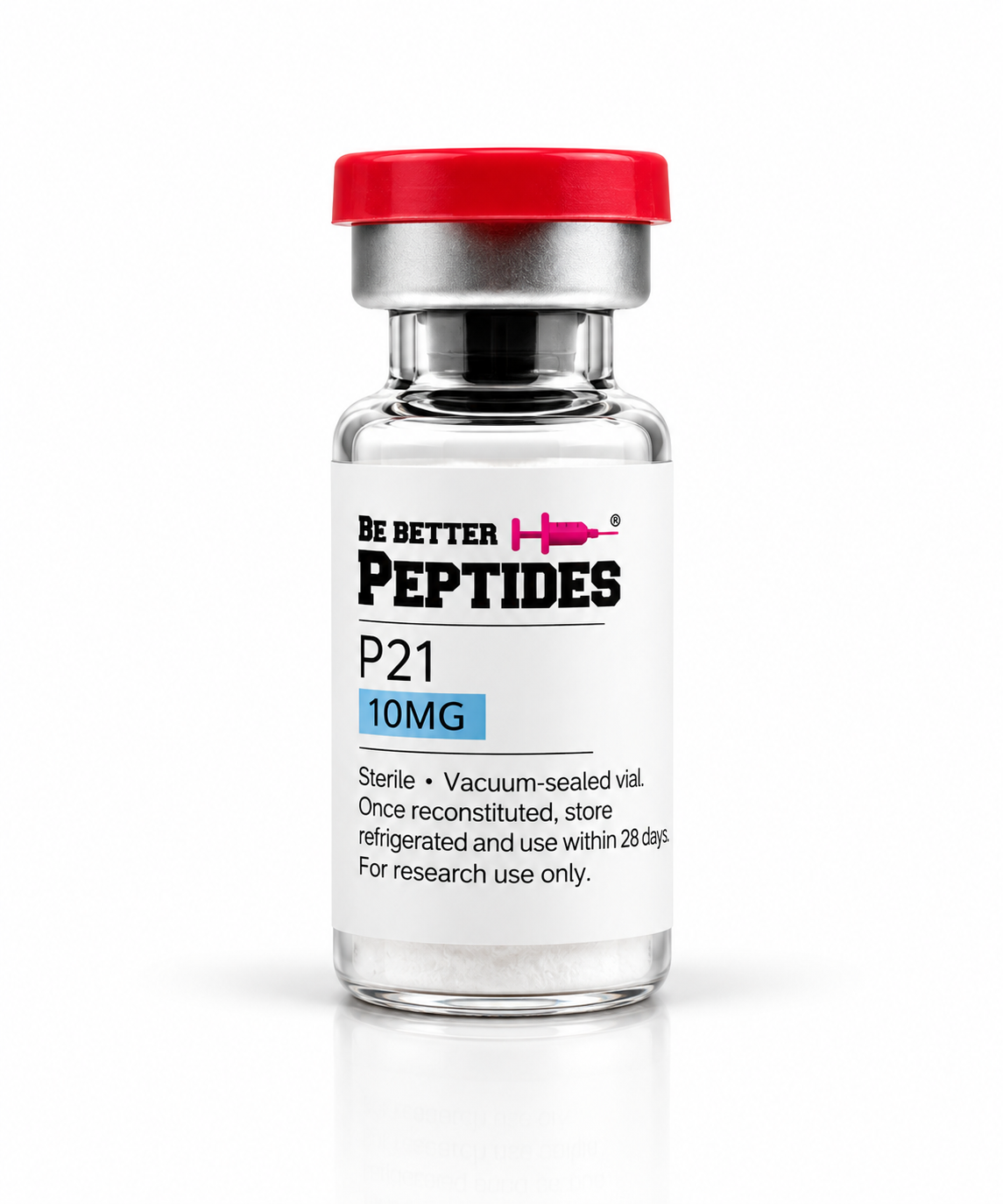 Be Better Peptides P21 10mg research peptide vial