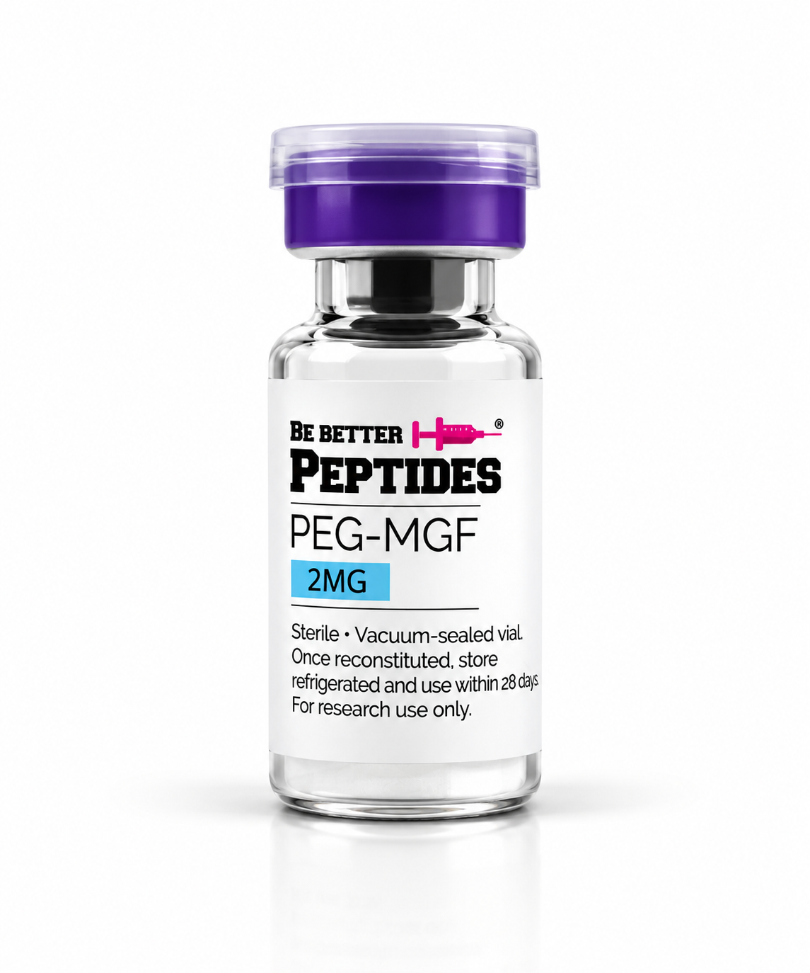 Be Better Peptides PEG-MGF 2mg research peptide vial