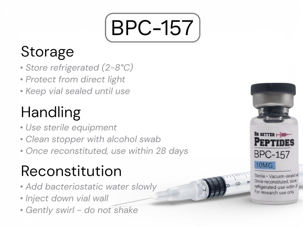 BPC-157 peptide storage and handling laboratory research guidelines