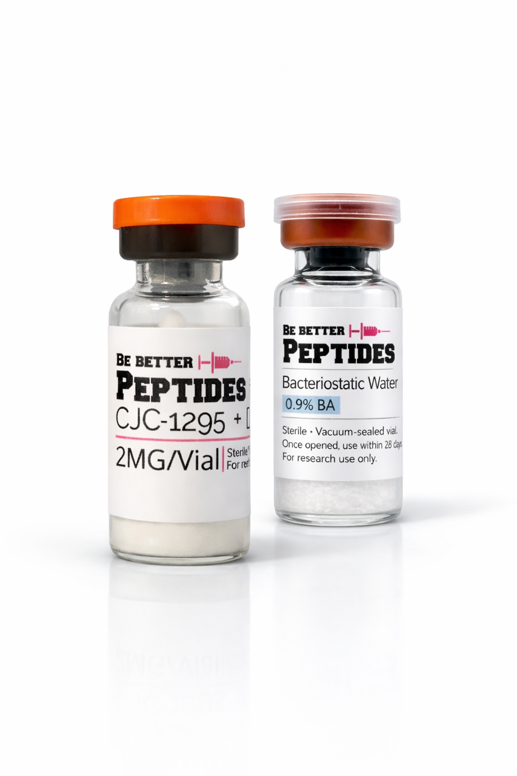 CJC-1295 DAC peptide vial with bacteriostatic water research