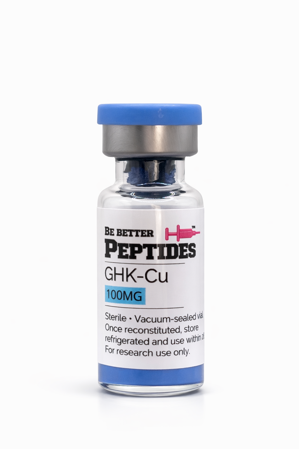 GHK-Cu 100mg peptide vial by Be Better Peptides