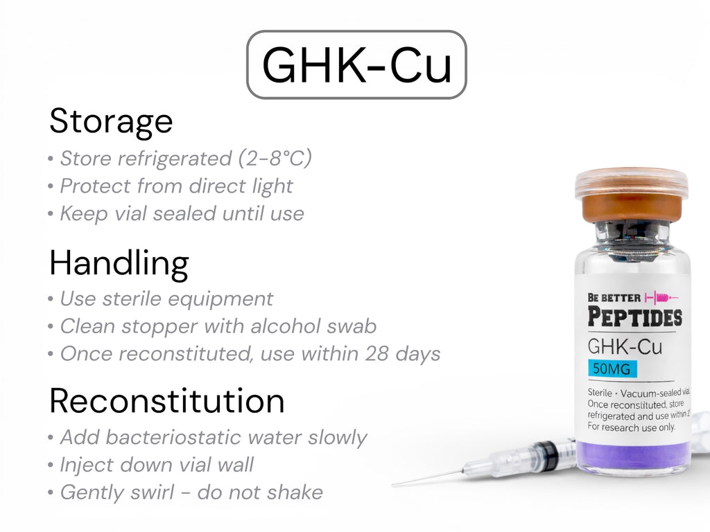 how to store ghk cu peptide GHK-Cu 50mg Lyophilised Solid Research Grade Should Copper Peptides Be Refrigerated? Copper Peptide Skincare Set for