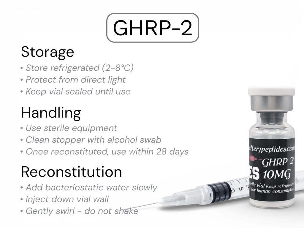GHRP-2 peptide storage and handling laboratory research guidelines