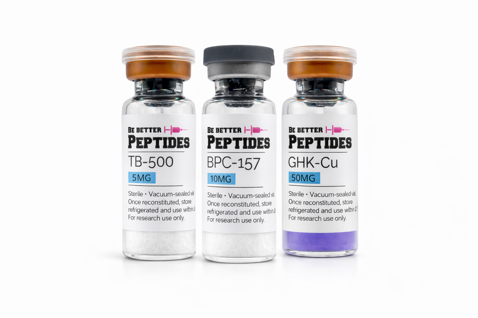 Glow peptide blend lyophilized research peptide vial laboratory grade