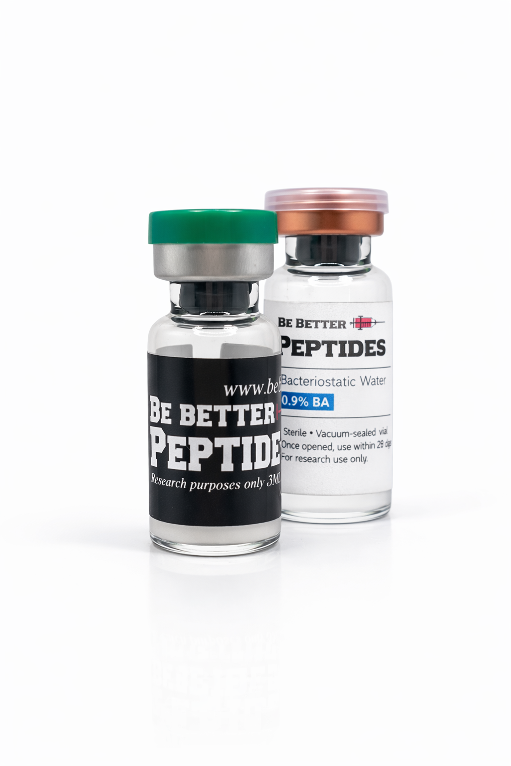 IGF-1 DES peptide vial with bacteriostatic water reconstitution research