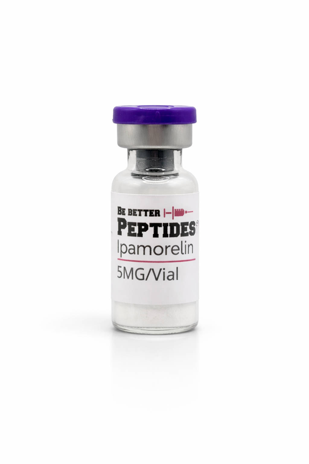 Ipamorelin 5mg lyophilized research peptide vial laboratory grade