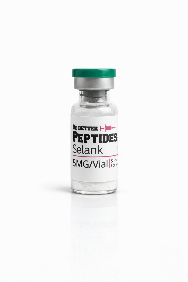 Selank 5mg lyophilized research peptide vial laboratory grade