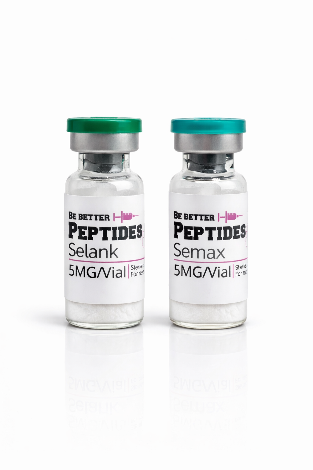 Selank Semax peptide blend lyophilized research peptide vial