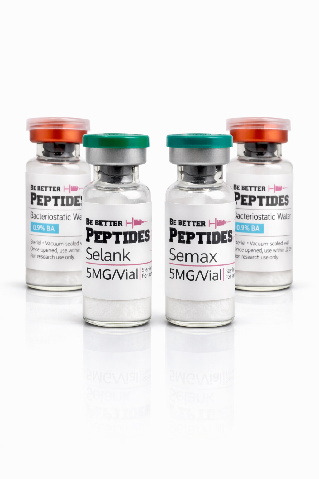 Selank Semax peptide blend vial with bacteriostatic water research