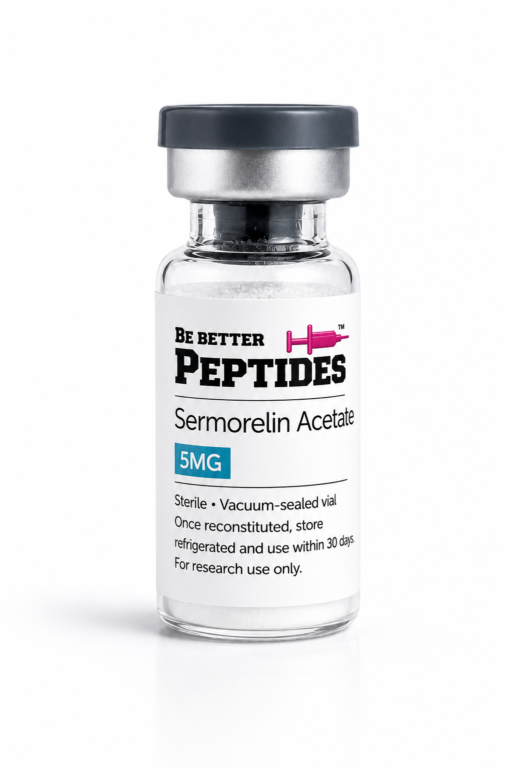 Sermorelin 5mg peptide research compound vial