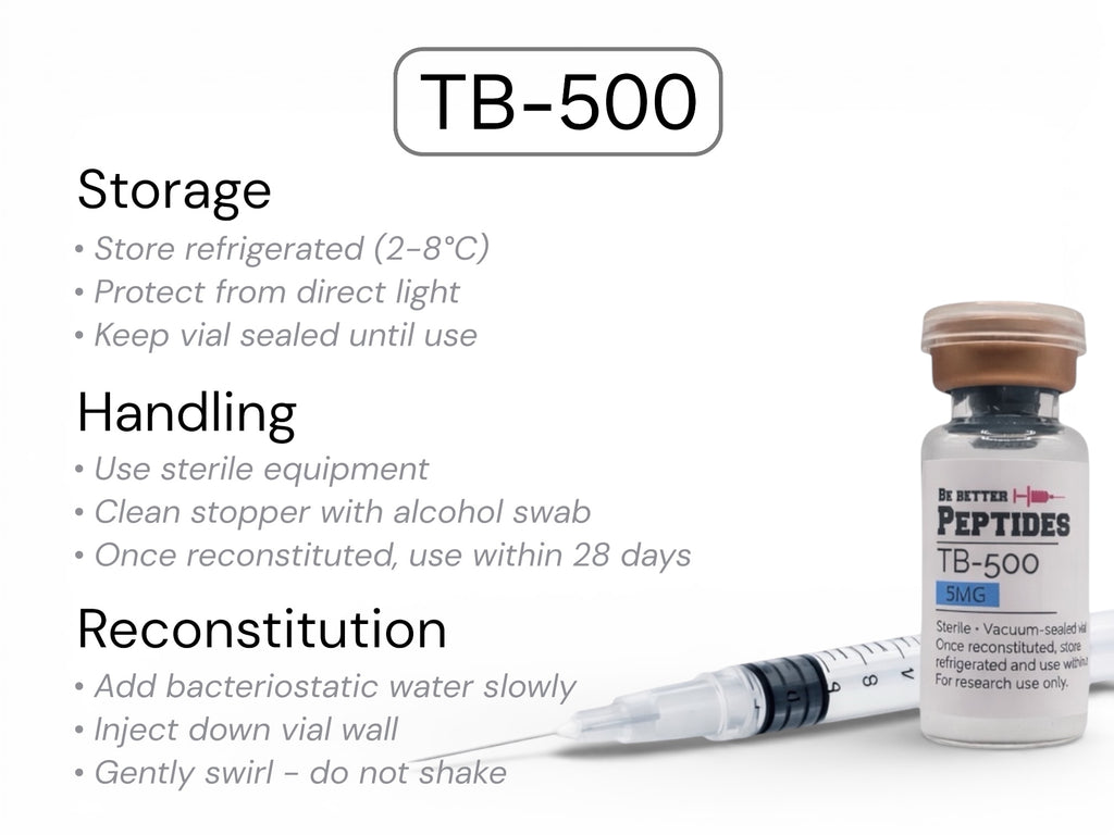 TB-500 peptide storage and handling laboratory guidelines