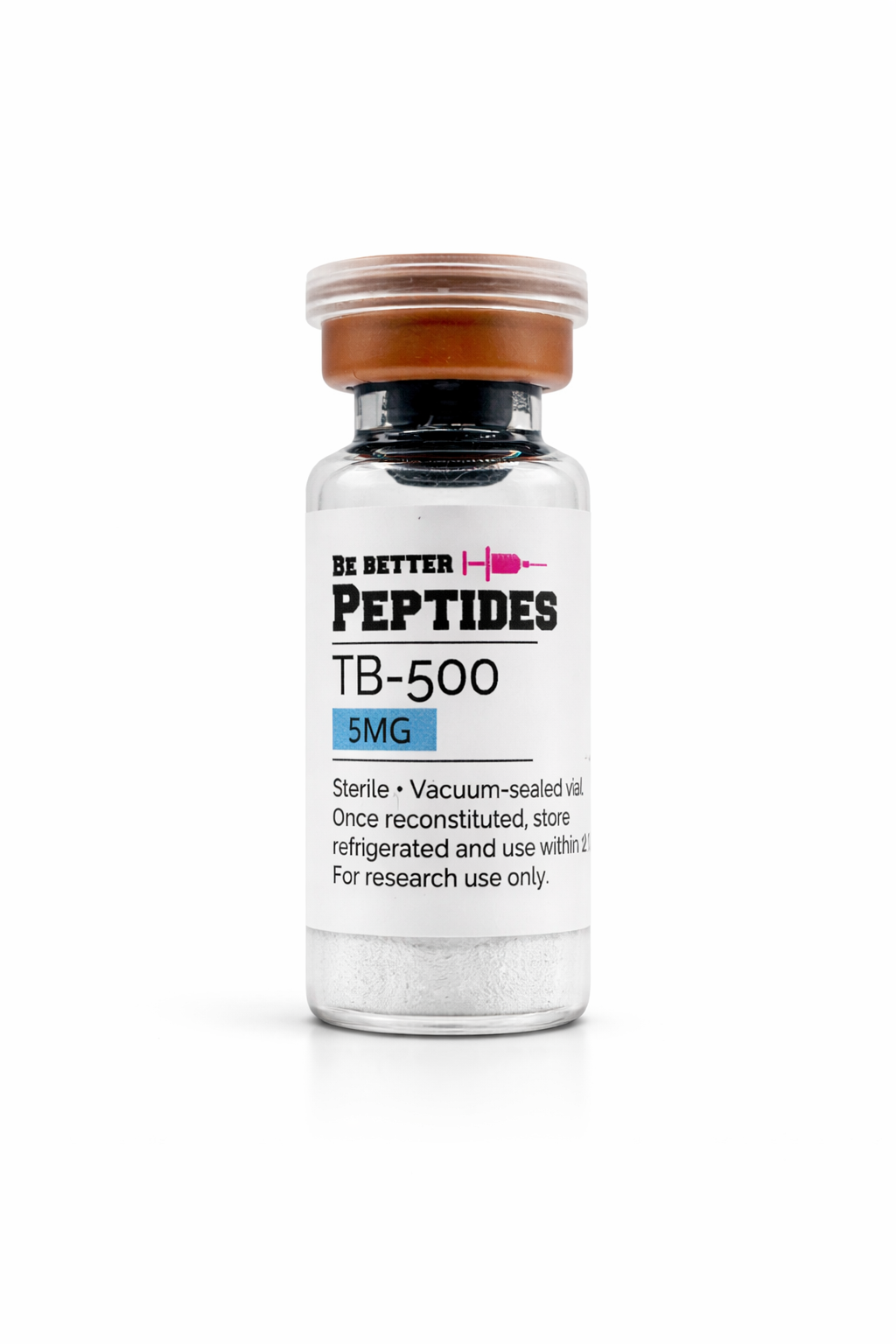 TB-500 5mg lyophilized research peptide vial laboratory grade